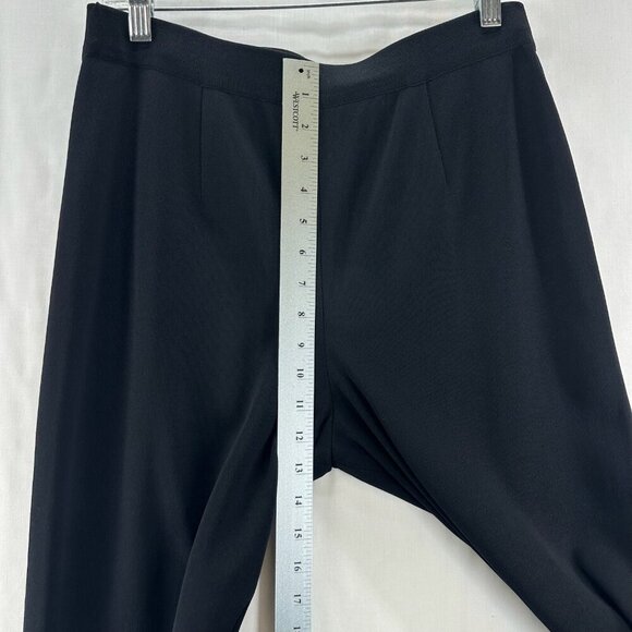 Misook Pants Womens M Exclusively High Rise Straight Pull On Elastic Waist Black - Picture 7 of 9